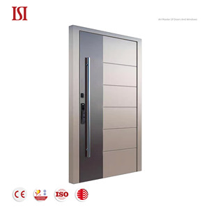 Contemporary Aluminum Alloy Double Door Modern Security Entry Front Exterior Entrance