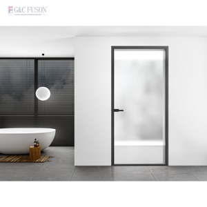 Fuson Soundproof Customized Casement Aluminium Alloy Glass Door