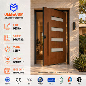 Custom Luxury Solid Wood Aluminum Pivot Door