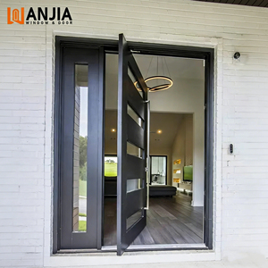 Factory Direct Customized Entrance Doors Apartment Minimalist Design Aluminum Pivot Front Entry Doors