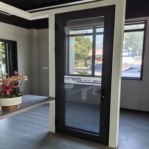 High-Performance 100T Narrow-Frame Insulated Modern Aluminum Alloy Tempered Glass Waterproof Swing Door for Hotels Villas