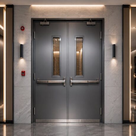 Commercial fire rated steel door