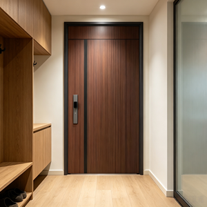 Stainless Steel Swing Pivot Front Entry Door with Glass