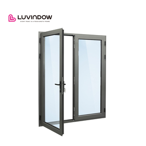 Thermal Break Low-E Powder Coated Aluminium French Door