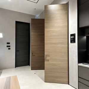 Foshan Manufacturer Modern Interior Aluminum Wooden Frame Swing Door Custom Solution