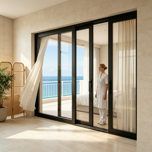 Customized Aluminum Alloy Outdoor Courtyard Sliding Doors Hurricane-Resistant