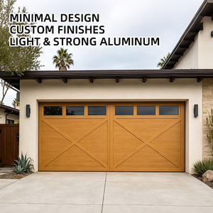 Aluminum Wood Grain Garage Thermal Insulation Waterproof Door