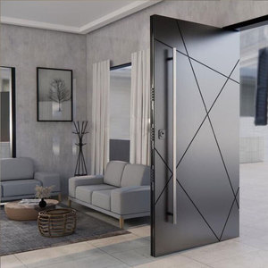 Modern Villa Front Entry Flat Door Steel Pivot Door Security Aluminum Door